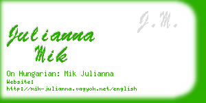 julianna mik business card